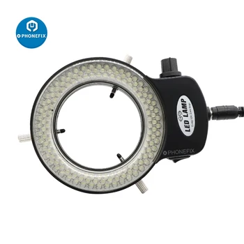 Регулируем пръстен лампа за микроскоп 144 LED цифров тринокулярный стереомикроскоп illuminator Лампа за промишлени камери Microscopio