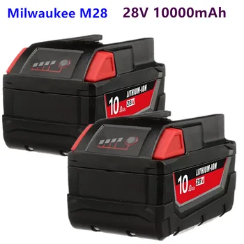 1-2 бр Взаимозаменяеми батерията 28 10,0 Ah, литиево-йонна батерия с голям капацитет, който е съвместим с аккумуляторным инструмент Milwaukee M28 48-11-2830