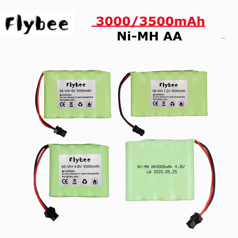 3,6 4,8 На 6 7.2 от 3500 mah 3000 mah NI-MH AA Батерия За Играчки с Дистанционно Управление, електрически автомобил Volt SM Plug0