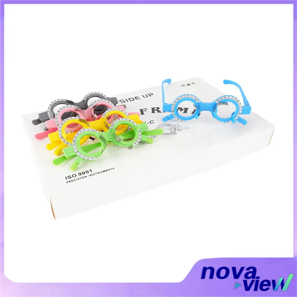 Nova Children 52-70 мм Фиксирана PD ABS оптична пробна рамка за оптометрия, пробна рамка за обектив, оптична0