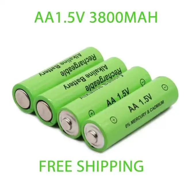 Абсолютно нова батерия тип АА 3800 mah, NI-MH батерия тип АА от 1,5 часа, мишки, компютри, играчки и така нататък0