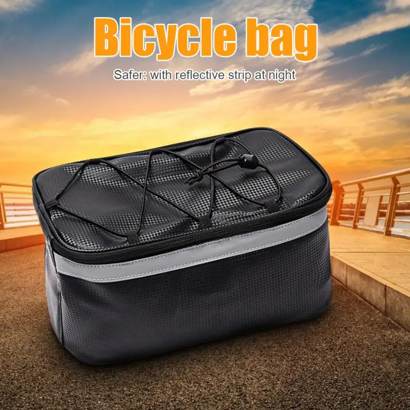 Сигурна чанта за багажник на велосипеда със защитата от пръски, богат на функции велосипедна чанта Reflector Vision капацитет 7 л, твърда чанта за съхранение на задната седалка на мотора0