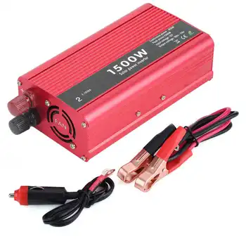 1500 W постоянен ток 12 В в променлив 110 В Автомобил инверторен преобразувател USB зарядно устройство адаптер за Промяна на Синусите Авто Аксесоари