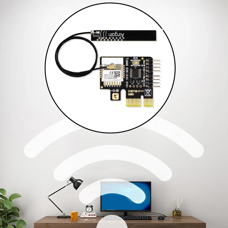 ГОРЕЩ ключ за Нулиране на електрозахранването на Hristo PCIE Card + Антена Smart Wifi За Десктоп PC ПРИЛОЖЕНИЕ за Дистанционно Управление На Google Home1