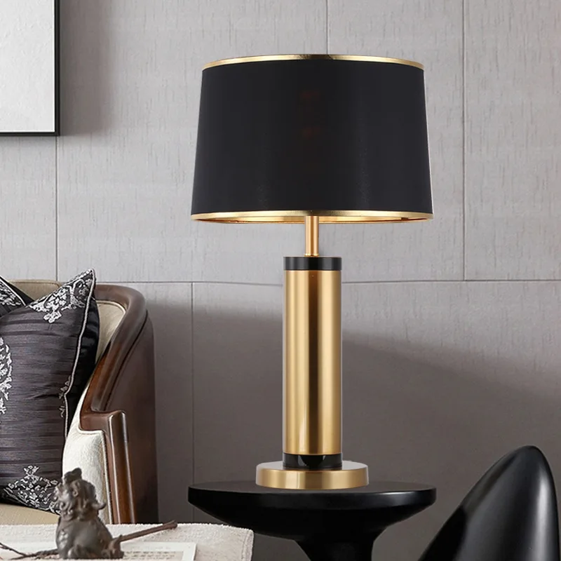 Модерна настолна лампа SAMAN от черното злато, led ретро творчески малка странична лампа за дома, хол, спалня1