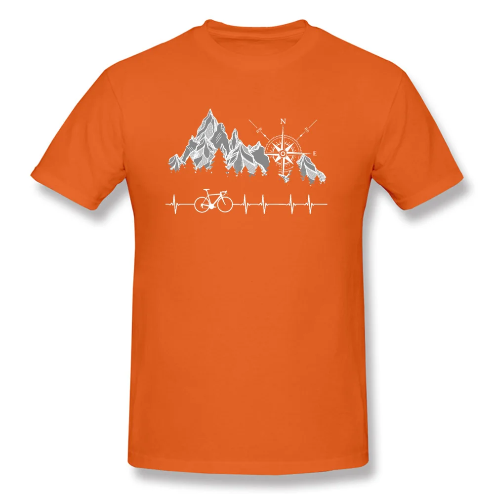 Мъжки байкерская тениска Cycle Life с сердцебиением, потници и тениски с принтом планински Гори, туризъм, компас, под наем, ежедневни забавни тениски от 100% памук1