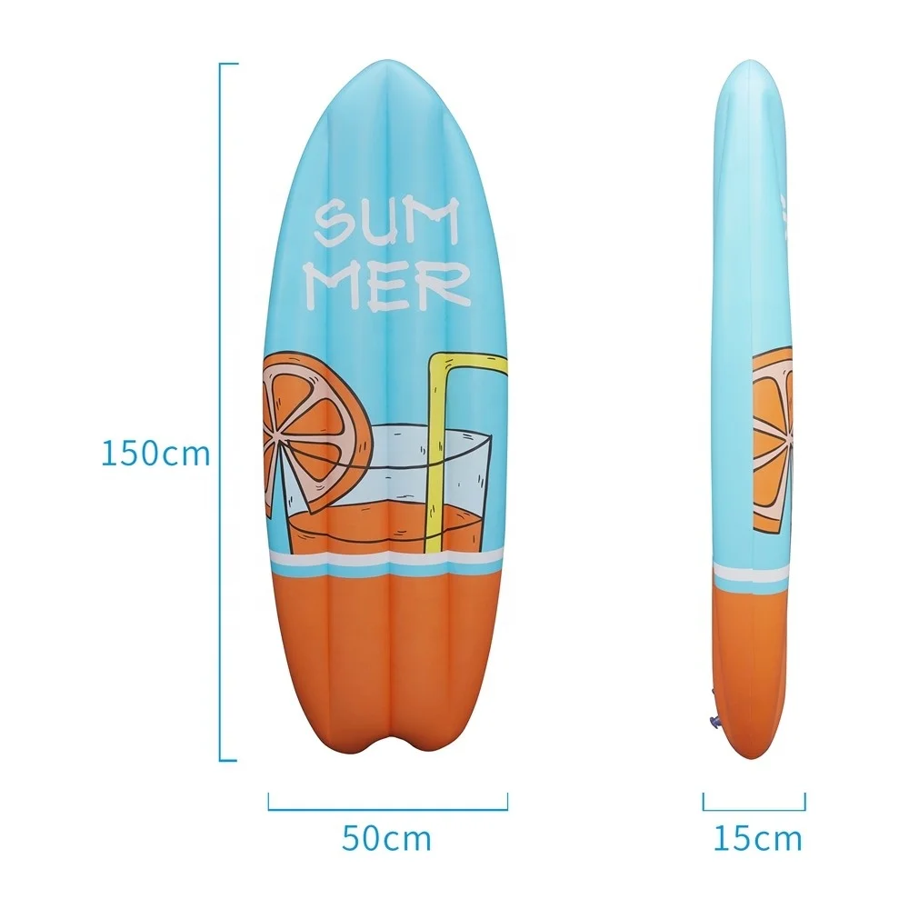 Настройте високо качество OEM & ODM Плаващ лихвен водна легло PVC surf ' s up Up Mats, надуваема играчка за басейн, дъска за сърф, Кикборд, флоат за басейн1
