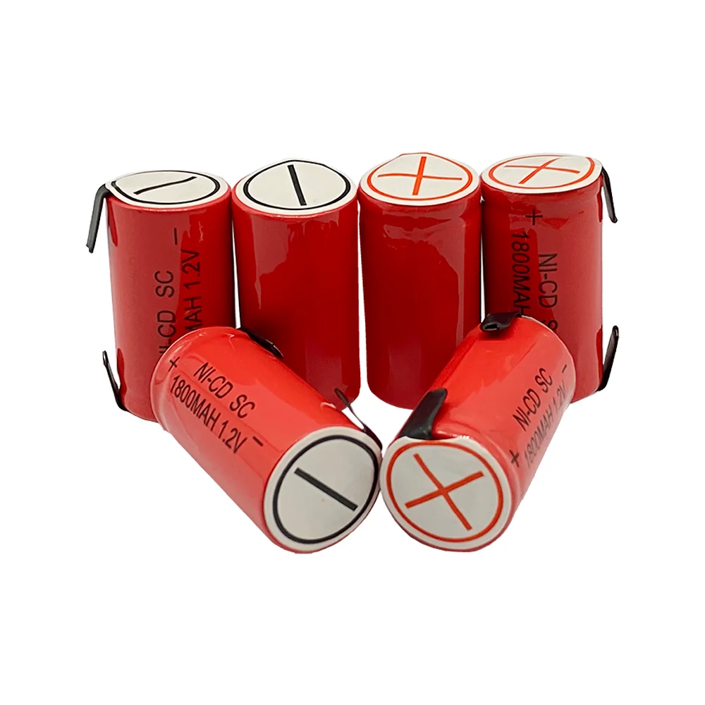 Подмяна на батерията, батерия, 1.2, 1800 mah, червено и синьо, скучна доставка, Subc, акумулаторна батерия, nicad1