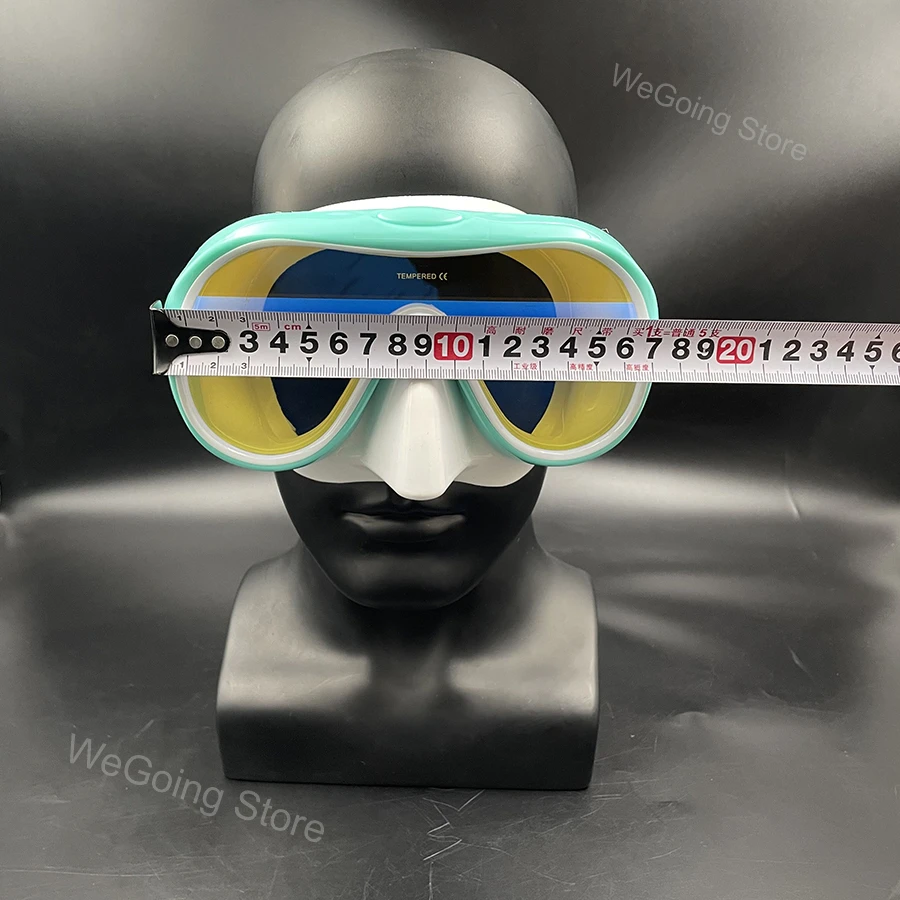 Унисекс, нова маска за гмуркане с големи лещи, изработени от закалено стъкло, екипировка за гмуркане със сух езда, шнорхел за подводно плуване за възрастни, комплект огледални очила за гмуркане1