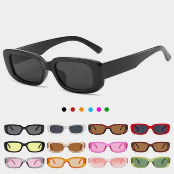 2023 Луксозни дамски квадратни Слънчеви очила Малки Правоъгълни Слънчеви очила Дамски реколта Маркови дизайнерски квадратни слънчеви очила Дамски слънчеви очила