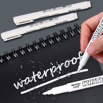 3 бр. бял маркер, алкохолът боя, мазни водоустойчив писалка за рисуване гуми, графити, перманентная гел писалка за плат, дърво, кожа, маркер
