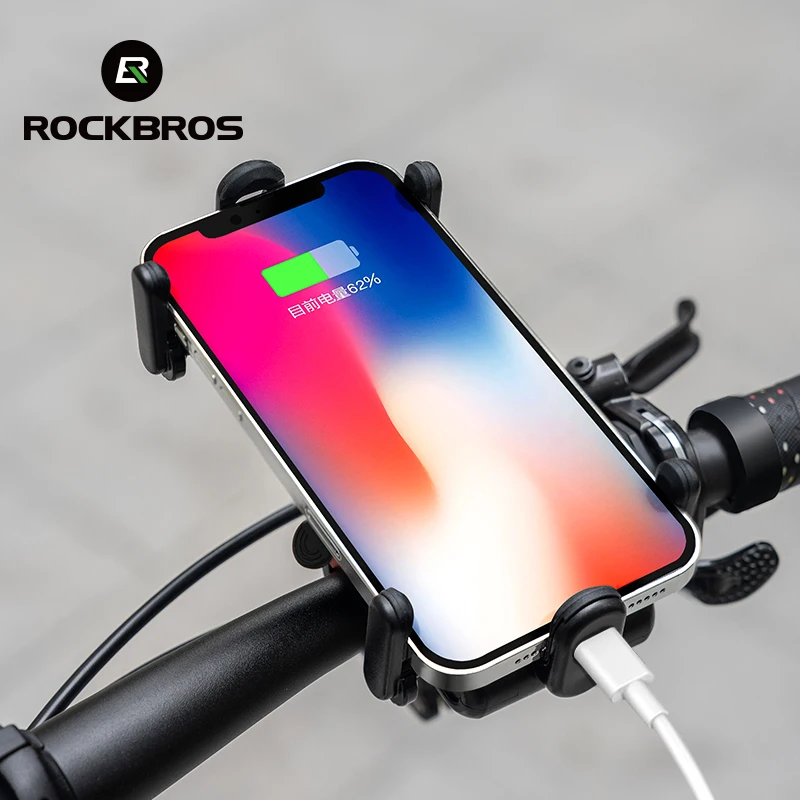 ROCKBROS Титуляр за телефон, скоба за навигация за мобилния телефон, Быстросъемный скоба за носене на мотоциклети, на велосипеди екипировка2