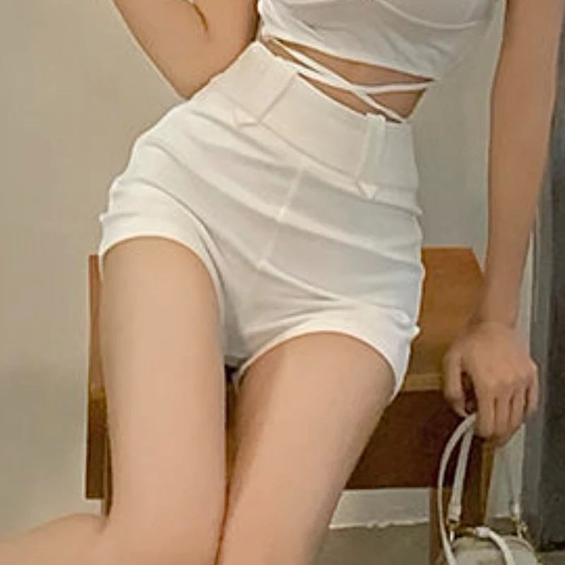 Къси панталони женски минималистичные, топли, Летни, всекидневни, секси, с висока талия, корейски стил, женски обтягивающий темперамент, модерни, гъвкави, тънки Ins2