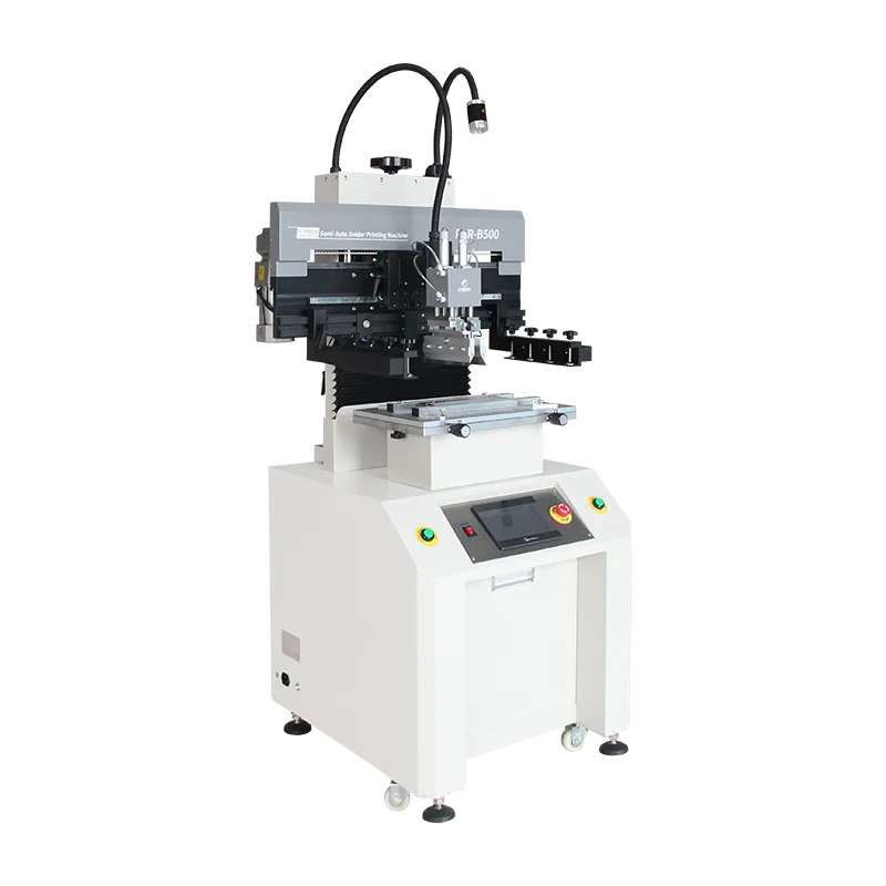 Оборудване за производство на електроника PTR-B500 полуавтоматични принтер с един удар факел за макаронени изделия с двойна стъргалка точност ръководят smt принтер за паста с един удар факел2