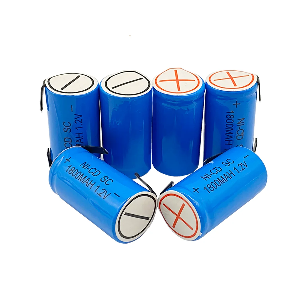 Подмяна на батерията, батерия, 1.2, 1800 mah, червено и синьо, скучна доставка, Subc, акумулаторна батерия, nicad2