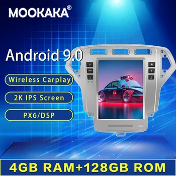 4 + 128 грама Екран Tesla За Ford 2007 2008 2009 2010 Mondeo MK4 Android 9 Блок Автомобилен Мултимедиен Плейър GPS Аудио Стерео Радио Записващо устройство