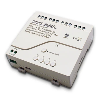 4-Канален Модул за Zigbee Smart Light Switch DC 5/12/32 В RF433 Прием Релета 10A Работи с Алекса Асистент, Sasha Smart Life