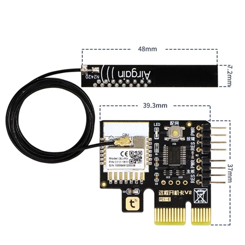 ГОРЕЩ ключ за Нулиране на електрозахранването на Hristo PCIE Card + Антена Smart Wifi За Десктоп PC ПРИЛОЖЕНИЕ за Дистанционно Управление На Google Home3