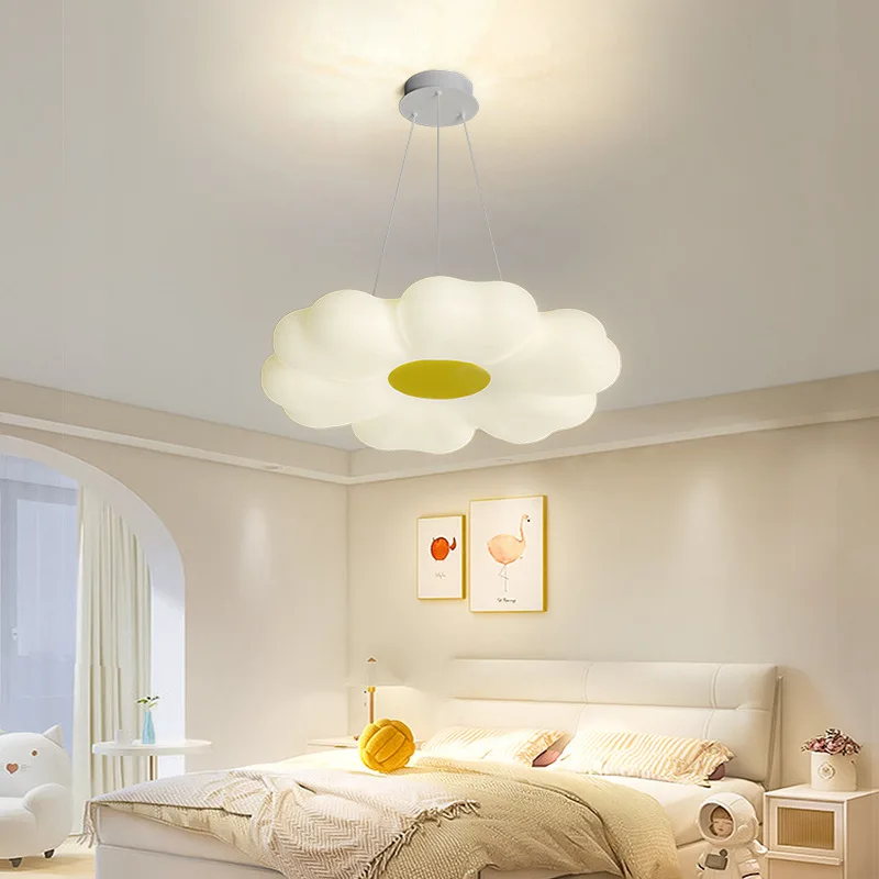 Модерни полилеи за спални за момичета, обикновени лампи във формата на цвете, топла и романтична детска стая, полилей в стаята на принцесата, осветителни тела за спалнята3