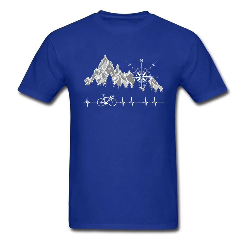 Мъжки байкерская тениска Cycle Life с сердцебиением, потници и тениски с принтом планински Гори, туризъм, компас, под наем, ежедневни забавни тениски от 100% памук3