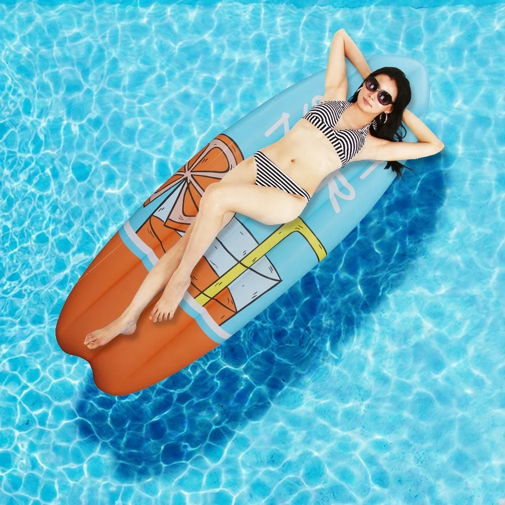 Настройте високо качество OEM & ODM Плаващ лихвен водна легло PVC surf ' s up Up Mats, надуваема играчка за басейн, дъска за сърф, Кикборд, флоат за басейн3