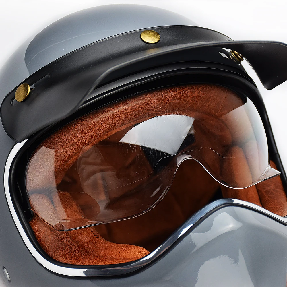 Универсален мотоциклет каска с козирка, леща, 3 бутона, ретро-шлем с периферия, очила, мотоциклет шлем с периферия, подходящи за каска SHOEI3