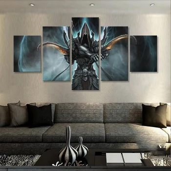 5 Броя Diablo3 Darkness Angel Demon Wings Слот картини на Стенно изкуство, Начало Декор Картини върху платно, Постери, Аксесоари за украса