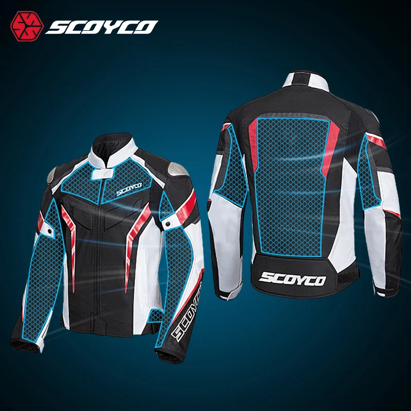 CE Scoyco JK103 Защитно облекло за каране на мотоциклет, мъжки пролетно-лятна окото дишаща защитно ежедневни яке за моторните състезания4