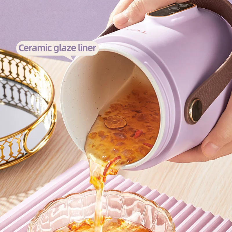 Нов Електрически чайник, мультиварка, Преносима тенджера за приготвяне на супа-зърнени храни, използвани за пътуване от дома4