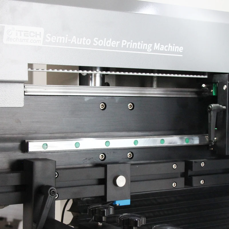 Оборудване за производство на електроника PTR-B500 полуавтоматични принтер с един удар факел за макаронени изделия с двойна стъргалка точност ръководят smt принтер за паста с един удар факел5