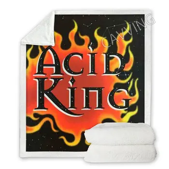 Acid King Rock, 3D Одеяло от шерпи с принтом, правоъгълно Одеяло, текстил, флисовое носимое Одеяло, наметала, домашен Декор
