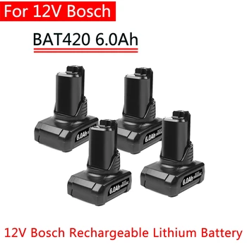 Bosch-de batería iones de litio de 12V, 6.0 Ah, de batería repuesto para Bosch BAT411, BAT412, BAT413, BAT414, 10,8 V, herramient
