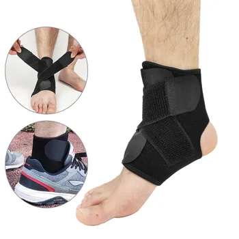 GOBYGO 1 бр. поддръжка на глезена футбол баскетбол спорт на открито, фитнес предпазни средства за компресиране на еластична превръзка на глезена на крака guard унисекс