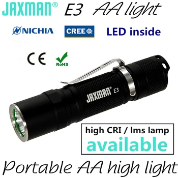 JAXMAN E3 high CRI EDC AA Фенер AA алкална, Ni-MH 14500 батерия Nichia 219C CREE XPG2 LED БЕЗПЛАТНА ДОСТАВКА