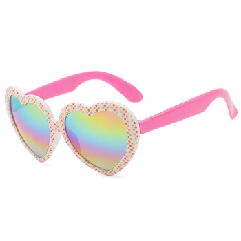 LongKeeper Детски слънчеви очила с форма на сърце за момичета 