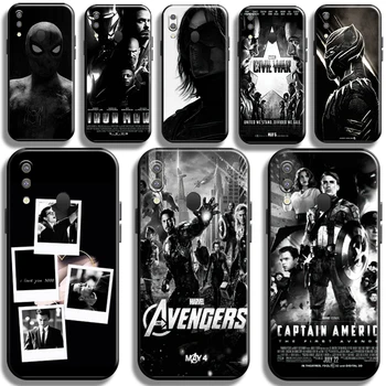 Marvel Отмъстителите Черен калъф за телефон Samsung Galaxy M20 на Корпуса Cases Черен Мек калъф от TPU с пълна защита на