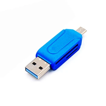 Micro USB и USB 2 в 1 OTG Card Reader Високоскоростен USB2.0 Универсален OTG TF/SD карта за разширяване на компютър с Android