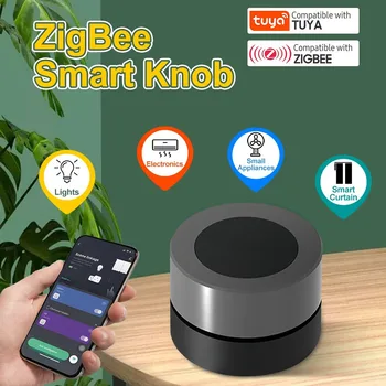 Sasha ZigBee Smart Knob Switch приложение Smart Life Безжична бутон, дистанционно управление, автоматично превключва на сцената, работи с ZigBee Портал