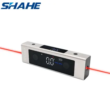 SHAHE 2 В 1 Лазерен Нивото на Линия Type-C Двоен Лазерен Ъглова Линия Транспортир Цифров Инклинометр инструмент за Измерване Транспортир