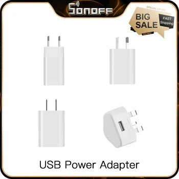 Sonoff USB захранващ адаптер 5v, изход за телефон, бързо зареждане, зарядно устройство, конвертор, който е съвместим с AU/EU/US Plug Smart Home