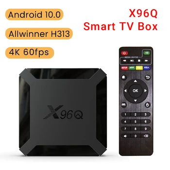 X96Q Smart TV Box Android 10,0 4K Allwinner H313 4K телеприставка H. 265 HEVC мултимедиен плейър 2,4 G WiFi с 2 GB 16 GB