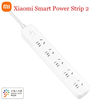 Xiaomi Mi Smart Power Strip Контакта С 2 Дистанционными Ключове и 5 дупки За Контакти Статистика на Електроенергия Smart Синхронизация За приложение Mijia