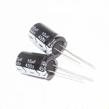 Алуминиеви електролитни кондензатори 10 ICF 450 В Обем от 10*13 мм 450 В 10 icf Нов оригинален (10 бр)