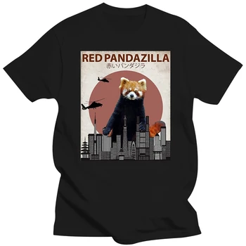 Гореща разпродажба 2019, модна тениска от 100% памук, червена Пандазилла, забавна тениска за любителите на червена Панда, подарък тениска
