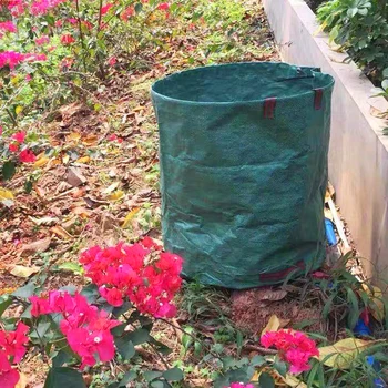 Градински чанта с голям капацитет 120/500 литра, торба за многократна употреба на листа, кофа за Боклук, Сгъваем Контейнер за събиране на градински отпадъци, чанта за съхранение