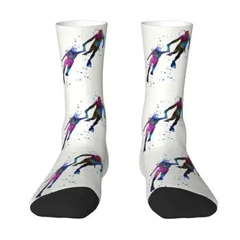 Двойка водолази за гмуркане мъжки чорапи за екипажа на Унисекс Модни чорапи с 3D принтом за любителите на гмуркането