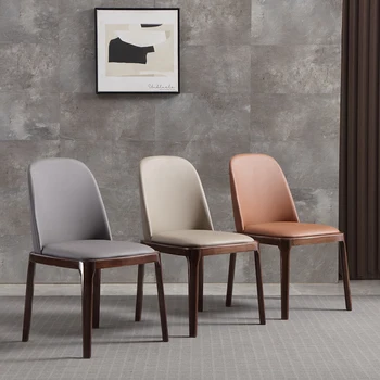 Дизайнерски Безплатна Доставка на Трапезни столове от дърво с минималистичен, модерен, скандинавски шезлонг балкон офис Sillas De Comedor мебели за дома
