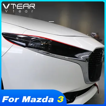 Защитно Фолио за фарове, прозрачна черна защитен стикер от TPU за Mazda 3 Bp 2022-2019, аксесоари, модификация на купето на автомобила