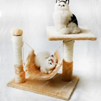 Играчка за котки Източник на Фабрика Котешки гнездо Котешки дърво Малки котешки драскотини Дървета могат да изпращат играчки за домашни животни Смешни котки царапающий стълб
