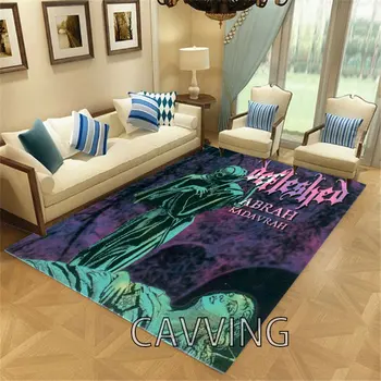 Килим с 3D принтом DEFLESHED Rock, фланелен подложки, противоскользящий голям килим, украса на дома за всекидневната, интериор у дома в спалнята